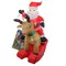 Northlight 32912573 4.75 ft. Inflatable Rocking Reindeer &#x26; Santa Lighted Christmas Outdoor Decoration